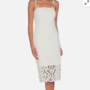 Bardot White Lina Lace Dress - Size Small
